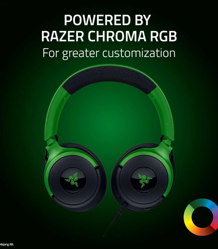 Producto Web - 2025-10-27T212012.086 Razer Kraken V4 X Minecraft Edition — Audífonos gaming, con cable, para PC, Mac, Playstation, Nintendo Switch, Steam Deck, Mobile y Tablet, Chroma RGB, verde - Imagen 8