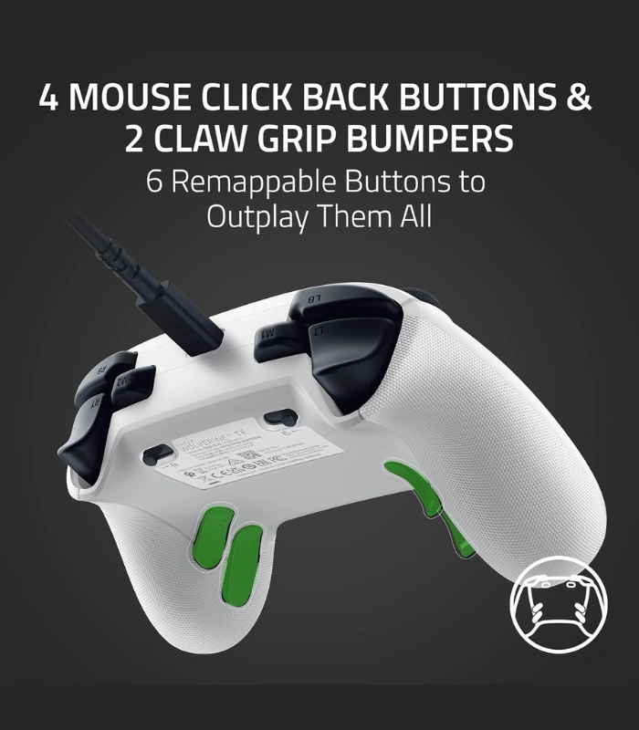 Producto Web - 2025-10-27T220316.248 Razer Wolverine V3 Tournament Edition White — Control con cable, Licenciado para Xbox Series X|S, Xbox One, PC, Cable USB-C, blanco - Imagen 3