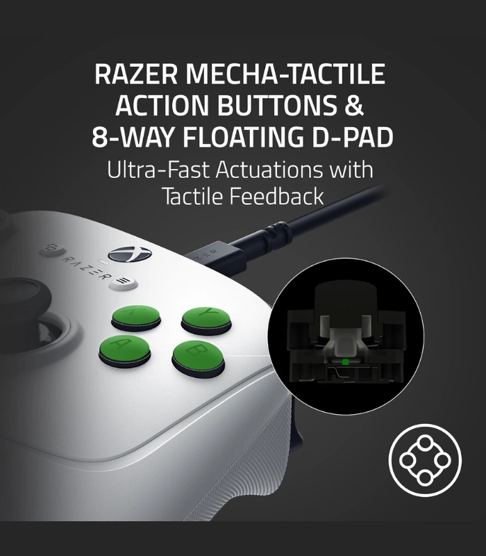 Producto Web - 2025-10-27T220401.064 Razer Wolverine V3 Tournament Edition White — Control con cable, Licenciado para Xbox Series X|S, Xbox One, PC, Cable USB-C, blanco - Imagen 6