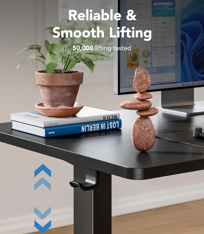 Producto Web - 2025-10-29T165717.307 HUANUO Essential Standing Desk Black — 48" x 24", Escritorio eléctrico de altura ajustable, negro, no se entrega armada - Imagen 5