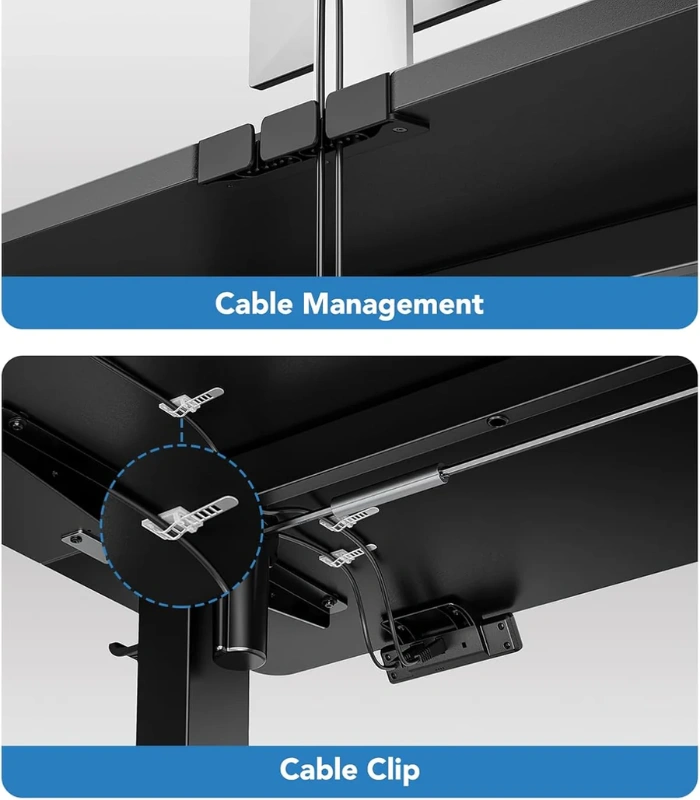 Producto Web - 2025-10-29T165750.302 HUANUO Essential Standing Desk Black — 48" x 24", Escritorio eléctrico de altura ajustable, negro, no se entrega armada - Imagen 4