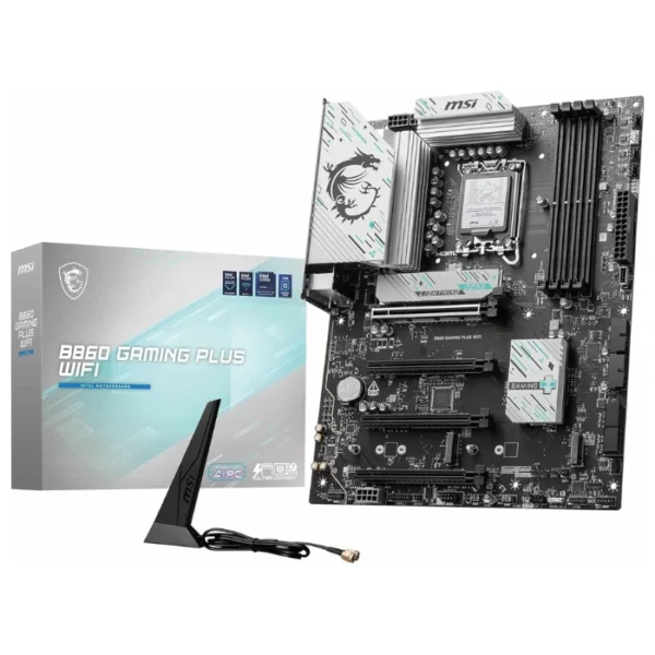 MSI B860 Gaming PLUS WiFi — ATX, LGA1851, 4xDDR5, PCIe 4.0 y 5.0