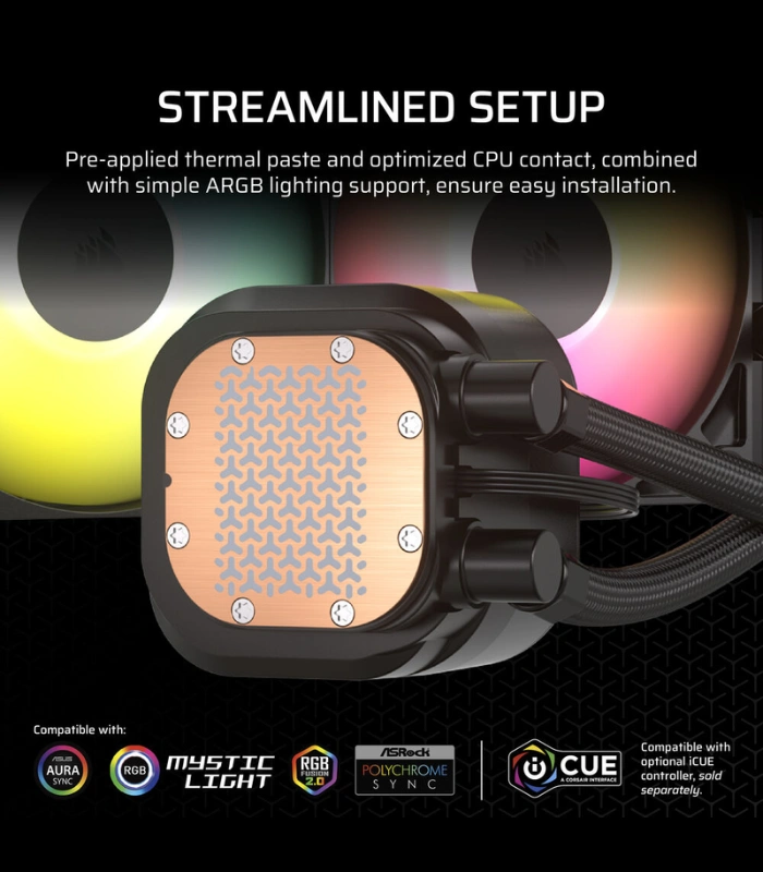 Producto Web - 2025-10-30T171614.318 CORSAIR Nautilus 360 RS ARGB Black — Enfriamiento Líquido AiO 360mm, Daisy-Chain, socket LGA1851/1700-AM5/AM4, negro - Imagen 5