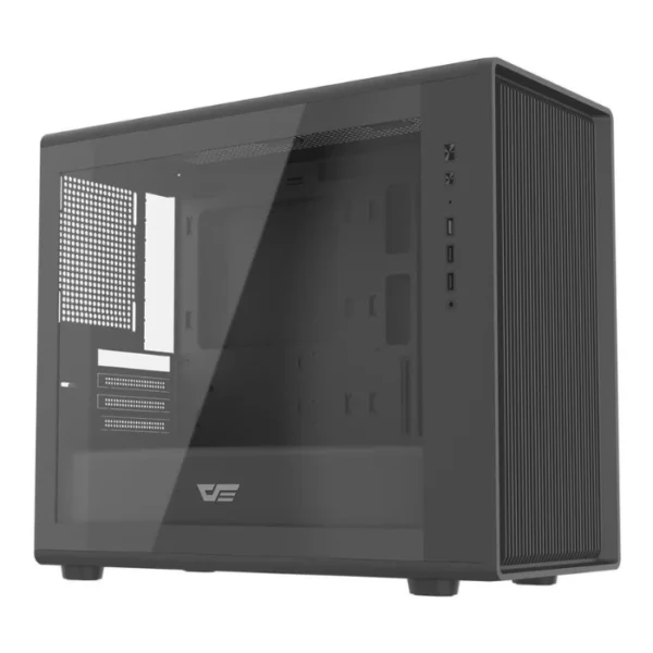 DarkFlash DB460M Black — Caja microATX, sin ventiladores, negro - Imagen 2