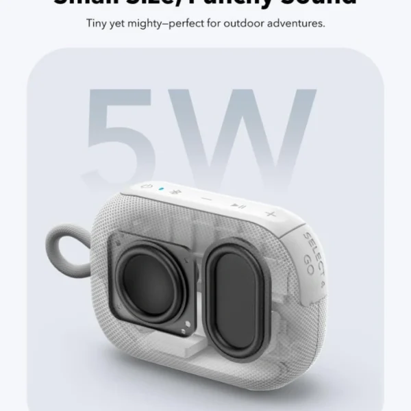 Soundcore Select 4 Go White — Bluetooth Shower Speaker by Anker, IP67 Waterproof, blanco - Imagen 4