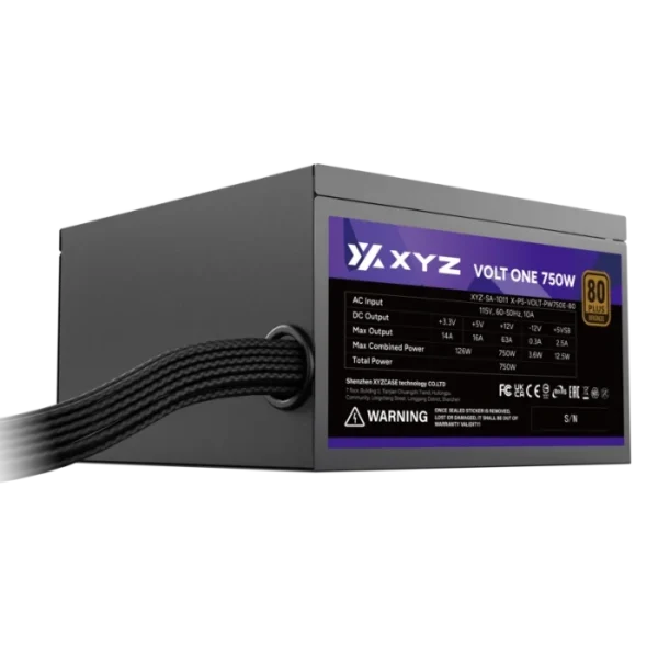 XYZ Volt One 750W 80+ Bronce — Fuente de poder ATX, A-PFC, Flat Cables - Imagen 3