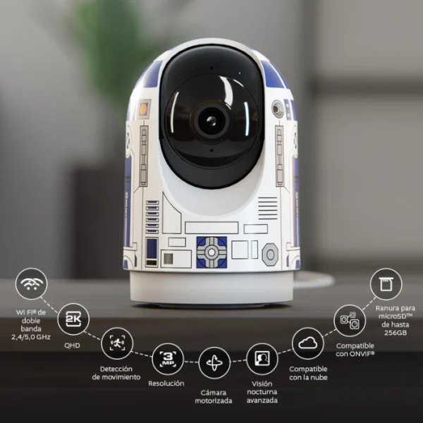 Nexxt Solutions Smart Wi-Fi PTZ camera R2D2 Edition — Cámara inteligente Wi-Fi, Interior - Imagen 6