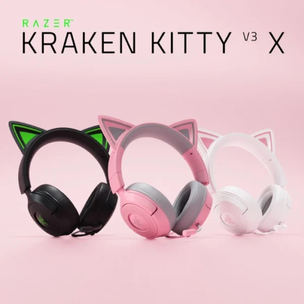 Razer Kraken Kitty V3 X — Auricular alámbrico, 3.5mm, multiplataforma - Imagen 2