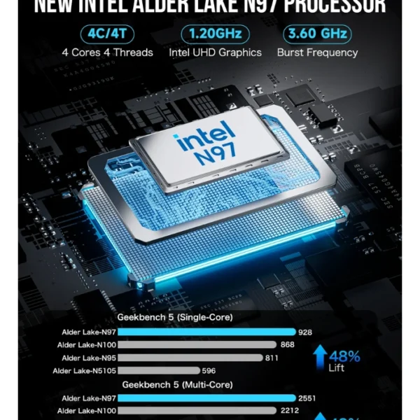 GMKtec NucBox G5 Mini PC — Intel Lake N97 | 12GB | 512GB SSD | W11 Pro - Imagen 3