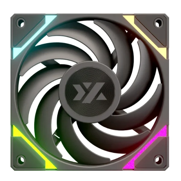 XYZ Vortex Pro A-RGB Black — Kit 3 Fans 120mm ARGB, conexión inalámbrico, reversible, 62.7CFM, negro - Imagen 2