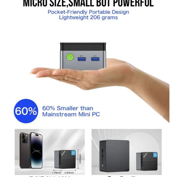 GMKtec NucBox G5 Mini PC — Intel Lake N97 | 12GB | 512GB SSD | W11 Pro - Imagen 6