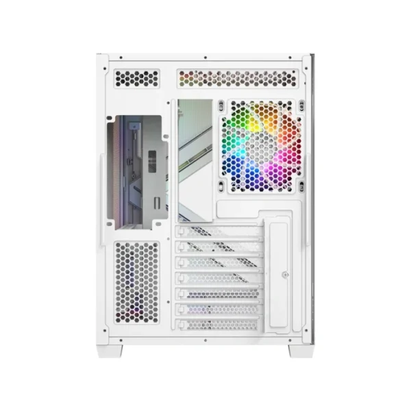 XYZ Qubex White — Caja ATX, 4 Fans ARGB, controlador, 1x USB Tipo-C, blanco - Imagen 5