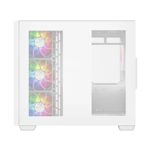 XYZ Qubex White — Caja ATX, 4 Fans ARGB, controlador, 1x USB Tipo-C, blanco - Imagen 6