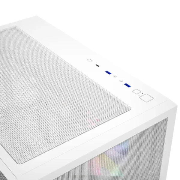 XYZ Qubex White — Caja ATX, 4 Fans ARGB, controlador, 1x USB Tipo-C, blanco - Imagen 7