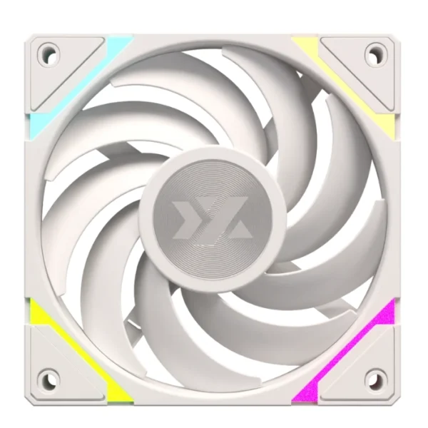 XYZ Vortex Pro A-RGB White  — Kit 3 Fans 120mm ARGB, conexión inalámbrico, reversible, 62.7CFM, blanco - Imagen 2