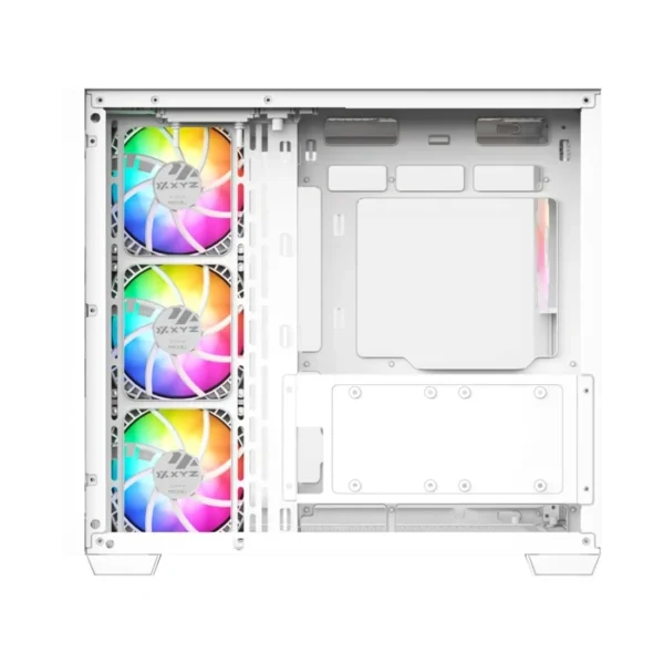 XYZ Qubex White — Caja ATX, 4 Fans ARGB, controlador, 1x USB Tipo-C, blanco - Imagen 8