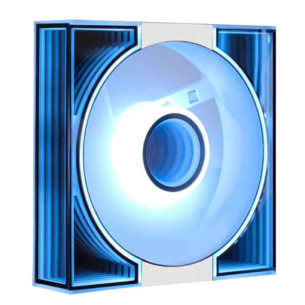 DarkFlash DM8 White — Fan 120mm ARGB, 4Pin PWM, 5V3Pin A-RGB, blanco - Imagen 2