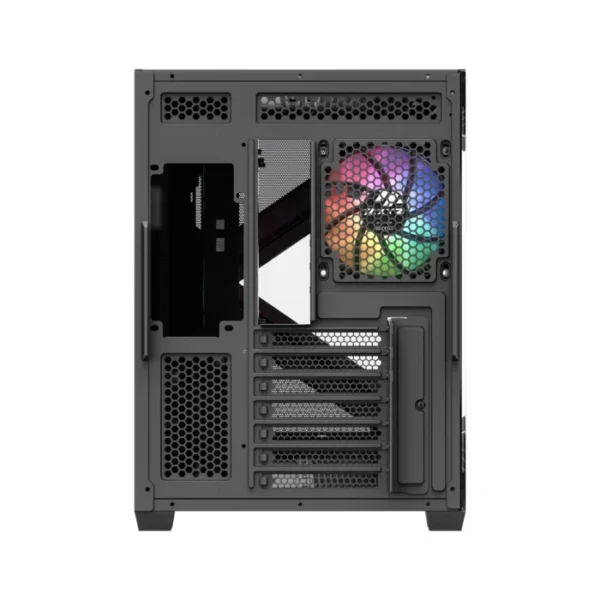 XYZ Qubex Black — Caja ATX, 4 Fans ARGB, controlador, 1x USB Tipo-C, negro - Imagen 5