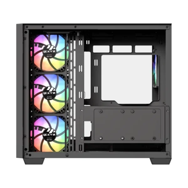 XYZ Qubex Black — Caja ATX, 4 Fans ARGB, controlador, 1x USB Tipo-C, negro - Imagen 8