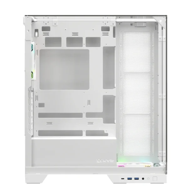 XYZ Trifecta White — Caja ATX, 2 Fans ARGB, controlador, 1x USB Tipo-C, blanco - Imagen 2