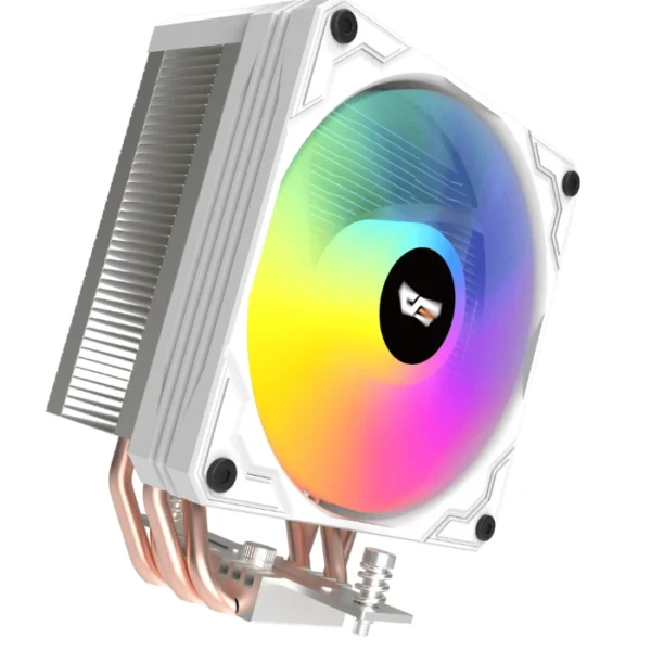 DarkFlash M400 White — Digital Display Tower CPU Cooler, LGA 1200/1700/1851, AM4/AM5, blanco - Imagen 2