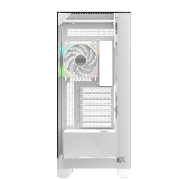 XYZ Trifecta White — Caja ATX, 2 Fans ARGB, controlador, 1x USB Tipo-C, blanco - Imagen 3