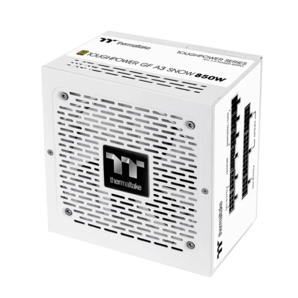 THERMALTAKE Toughpower GF A3 Snow 850W 80+ Gold — Fuente de poder 850W, ATX 3.1, PCIe 5.1, full modular, blanco - Imagen 3