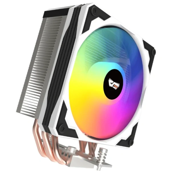 DarkFlash M400 Black and White — Digital Display Tower CPU Cooler, LGA 1200/1700/1851, AM4/AM5, blanco y negro - Imagen 2