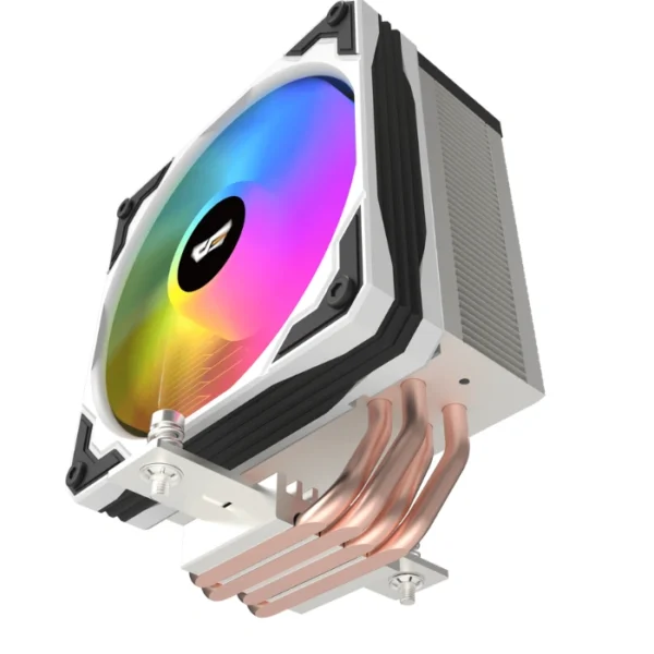 DarkFlash M400 Black and White — Digital Display Tower CPU Cooler, LGA 1200/1700/1851, AM4/AM5, blanco y negro - Imagen 3