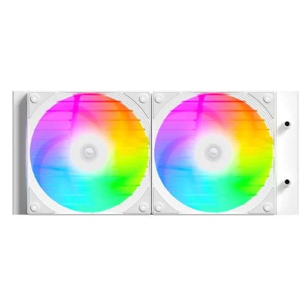 ID-COOLING FX 240 INF ARGB White — Enfriamiento Líquido AiO 240mm, Daisy-Chained Fans, socket LGA1851/1700-AM5/AM4, blanco - Imagen 5