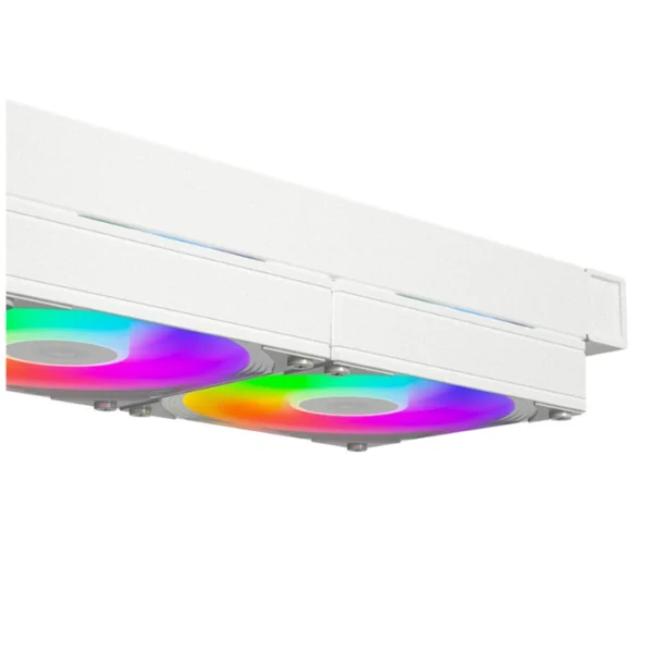 ID-COOLING FX 240 INF ARGB White — Enfriamiento Líquido AiO 240mm, Daisy-Chained Fans, socket LGA1851/1700-AM5/AM4, blanco - Imagen 6