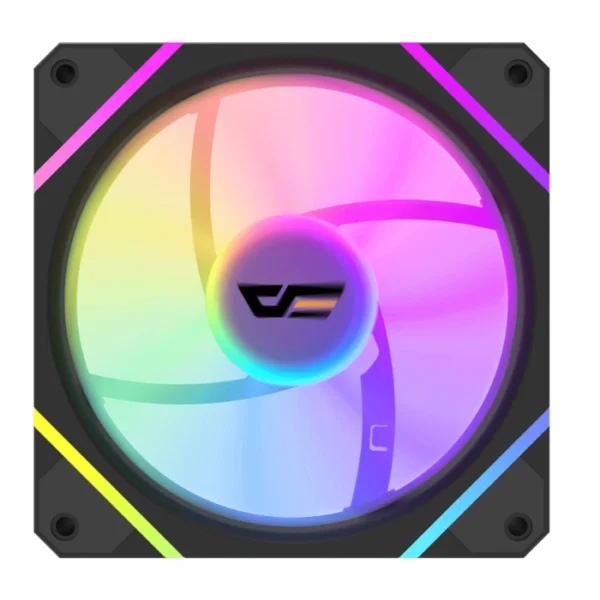 DarkFlash DM12 Pro Black — Fan 120mm ARGB, 4Pin PWM, 5V3Pin A-RGB, negro