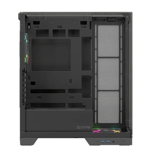 XYZ Trifecta Black — Caja ATX, 2 Fans ARGB, controlador, 1x USB Tipo-C, negro - Imagen 2