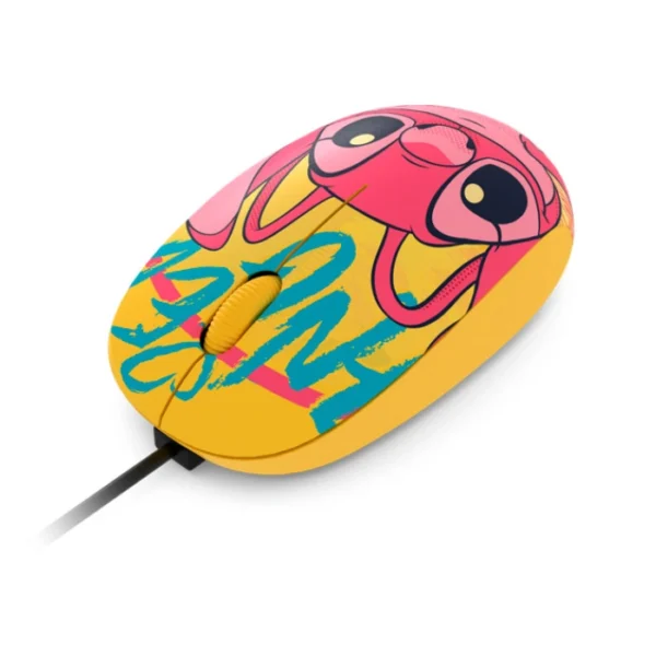 Xtech Disney Mouse Edición Stitch — Mouse alámbrico, amarillo - Imagen 5