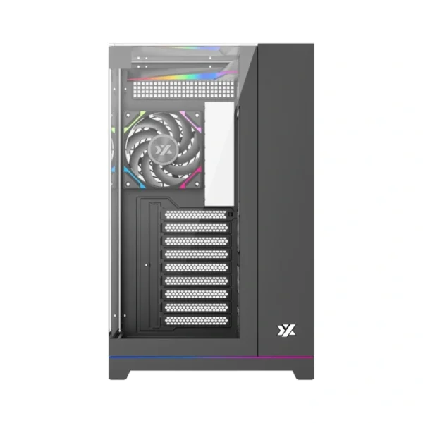 XYZ Tesseract A-RGB Black — Caja ATX, 4 Fans ARGB, negro - Imagen 3