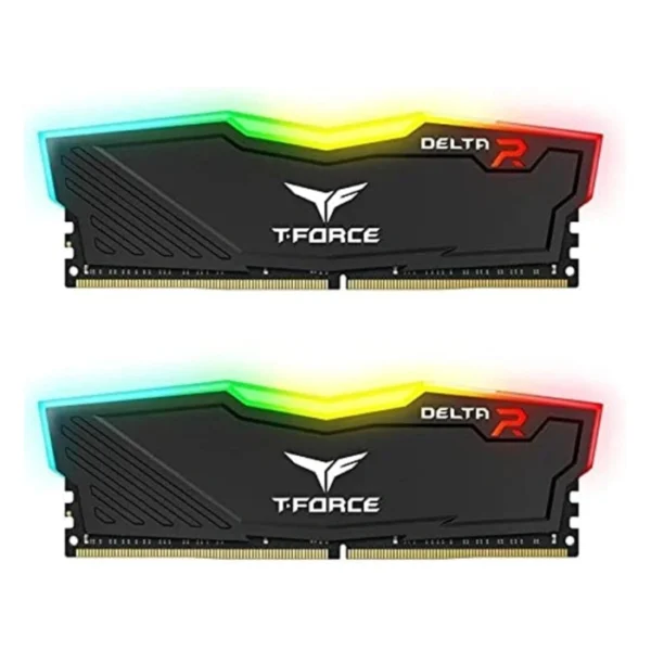 TeamGroup T-Force Delta Black RGB 16GB (2x8GB) 3200MHz DDR4 — Memoria RAM para PC, DIMM
