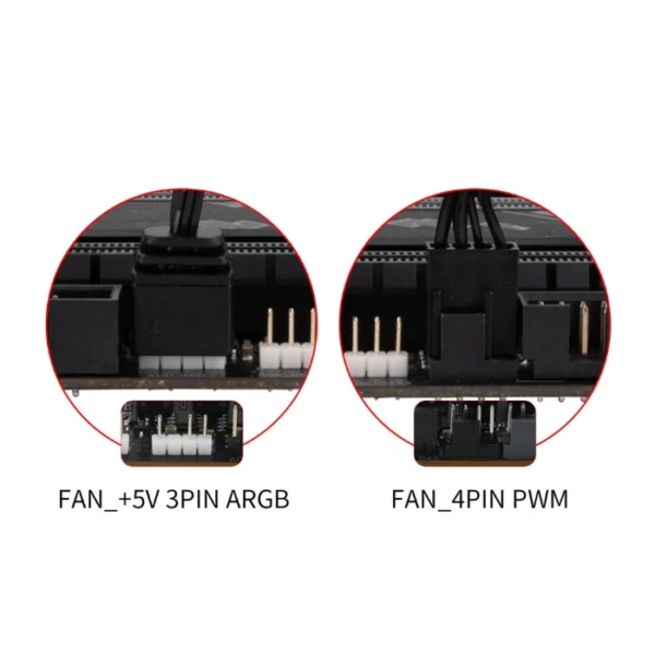 Thermalright X5 Black — Kit 5 Fans 120mm, hasta 1550RPM, PWM de 4 pines, ARGB 3 pines - Imagen 4