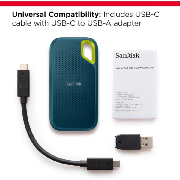 SanDisk Extreme Portable SSD Monterey 1TB — Portátil, Hasta 1050MB/s, USB-C, USB 3.2 Gen 2 - Imagen 3