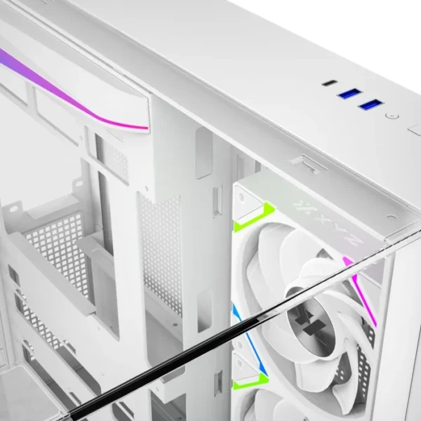 XYZ Tesseract A-RGB White — Caja ATX, 4 Fans ARGB, blanco - Imagen 7