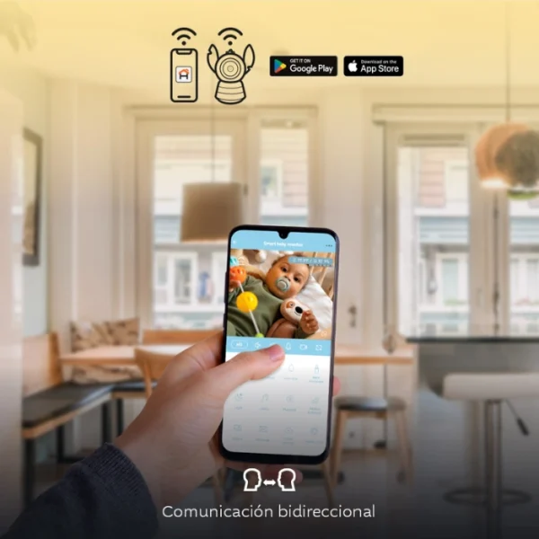 Nexxt Baby monitor Stitch Edition — Monitor inteligente Wi-Fi PTZ para bebé - Imagen 5