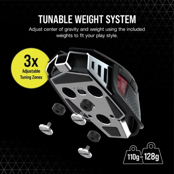 Corsair M65 RGB ULTRA Wireless — Mouse inalámbrico, Sub-1ms Slipstream, Bluetooth, 26,000 DPI, Negro - Imagen 4