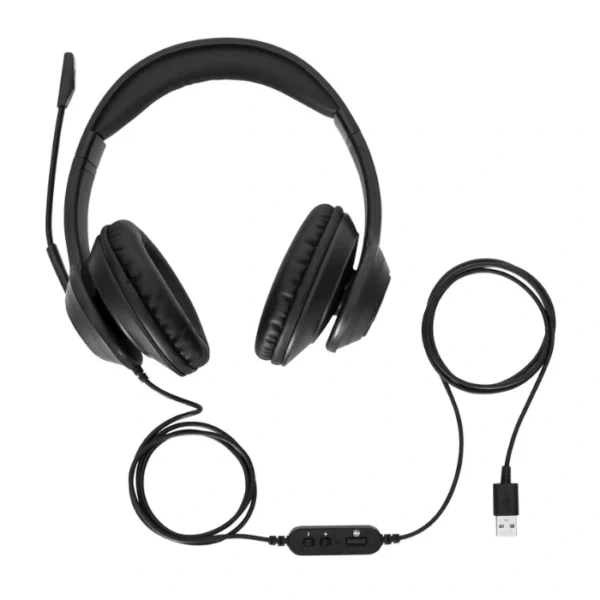 Targus Wired Stereo Headset — Auriculares con micrófono, USB, cancelación de ruido, negro - Imagen 7