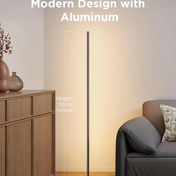 Govee RGBIC Floor Lamp Basic — Lámpara LED, compatible con Alexa, 1000 lúmenes, sincronización musical, 16 millones de colores, negro - Imagen 7