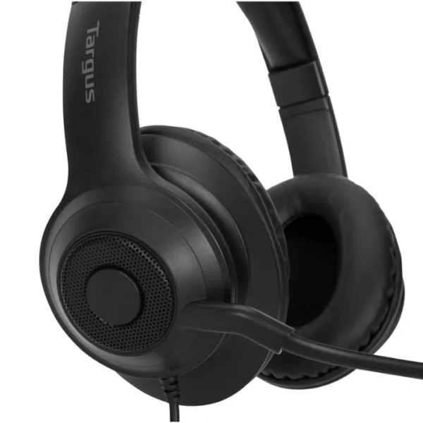 Targus Wired Stereo Headset — Auriculares con micrófono, USB, cancelación de ruido, negro - Imagen 5