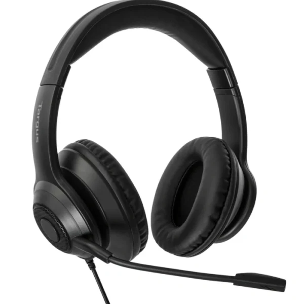 Targus Wired Stereo Headset — Auriculares con micrófono, USB, cancelación de ruido, negro - Imagen 2