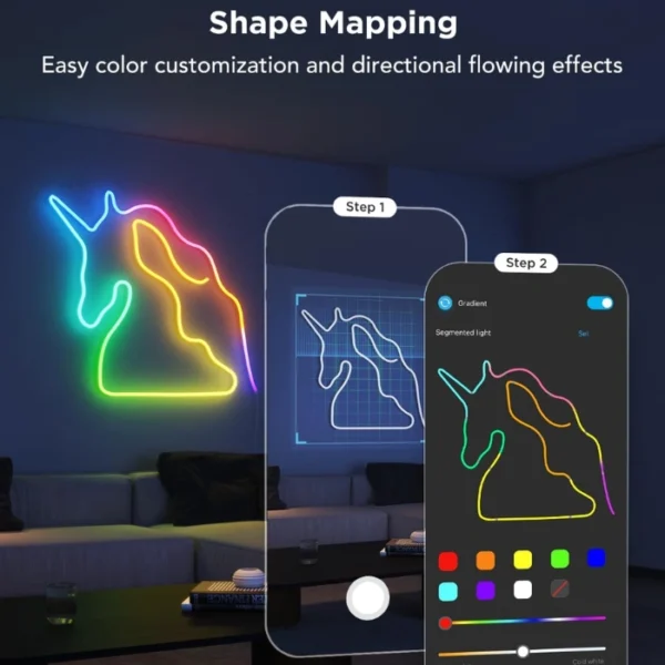 Govee Neon Rope Light 2 —  3 Metros, compatible con Matter, Alexa, Google Assistant, blanco - Imagen 2