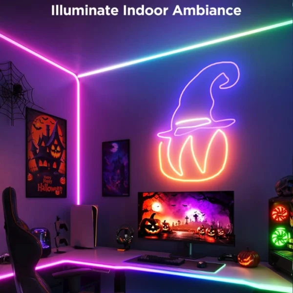 Govee Neon Rope Light 2 —  3 Metros, compatible con Matter, Alexa, Google Assistant, blanco - Imagen 3