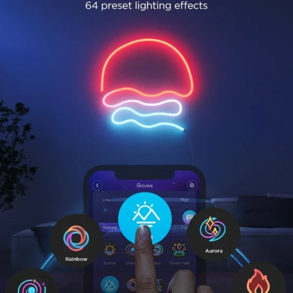 Govee Neon Rope Light 2 —  3 Metros, compatible con Matter, Alexa, Google Assistant, blanco - Imagen 5