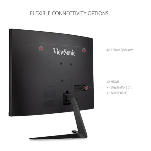 ViewSonic VX2718-2KPC-MHD — 27", 1440p, 180HZ, MVA, Monitor Curvo, FreeSync Premium, bocinas integradas - Imagen 5