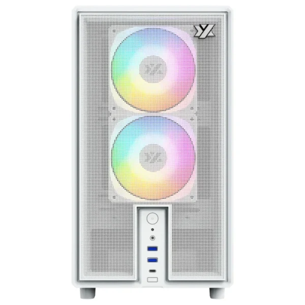 XYZ Atom White — Caja microATX, 3 Fans 120mm ARGB, controlador, blanco - Imagen 2